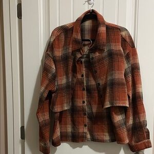 Plaid Women's Cropped Jacket and Skirt Set